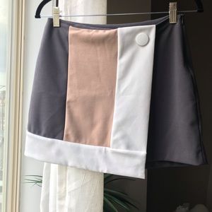 High waisted mini skirt